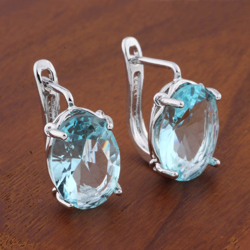Romantic Retro Oval Earrings