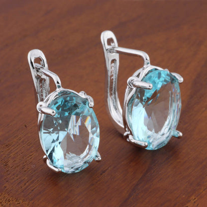 Romantic Retro Oval Earrings