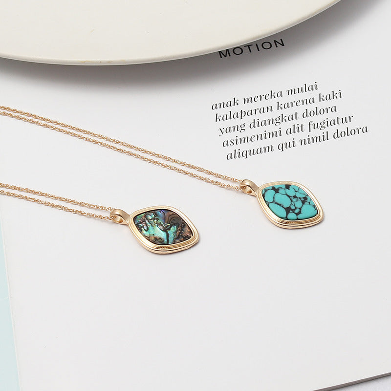 Exquisite Abalone Turquoise Necklace