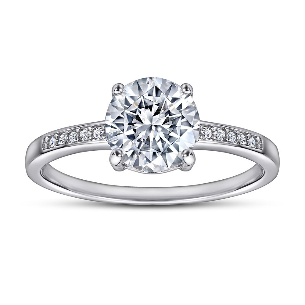 Elegant Zircon Silver Ring