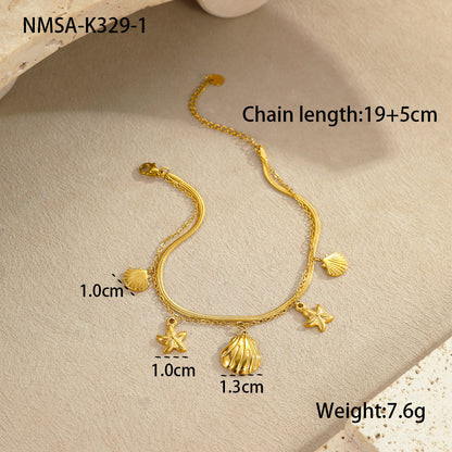 Ocean Style Stainless Steel Anklet