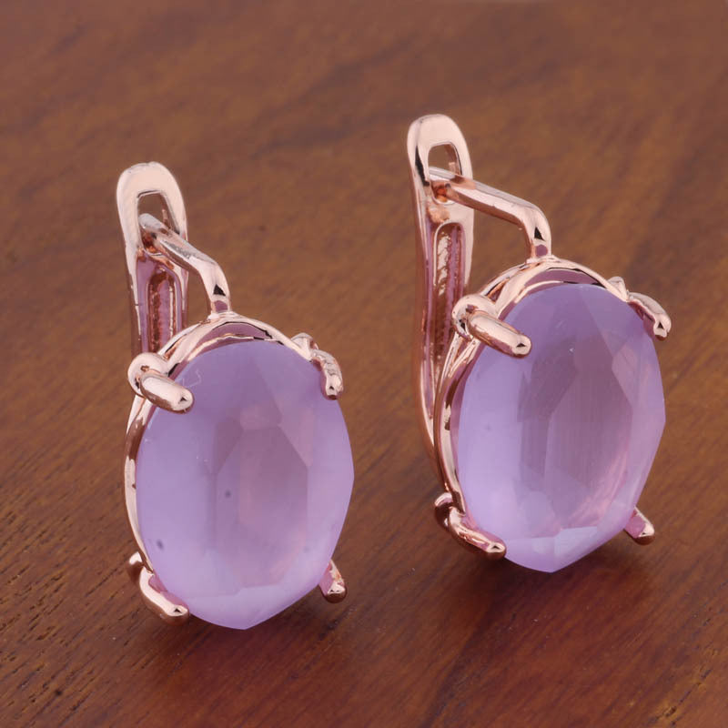 Romantic Retro Oval Earrings