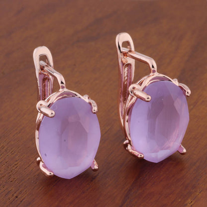 Romantic Retro Oval Earrings
