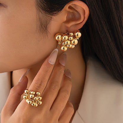 Elegant Geometry Beaded Earrings