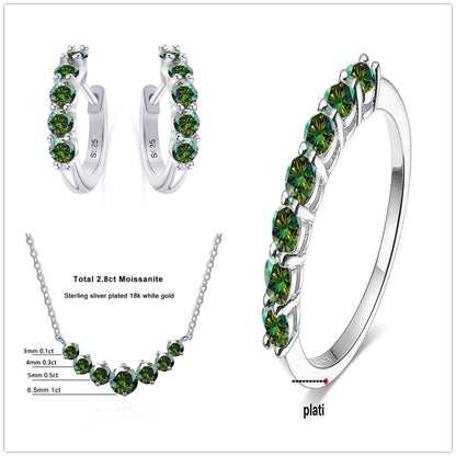 Elegant Moissanite Silver Necklace