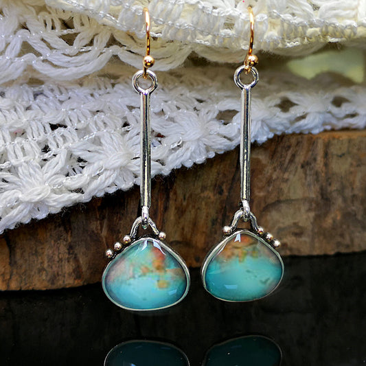 Colorful Turquoise Drop Earrings