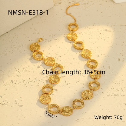Elegant Stainless Steel Necklace Set