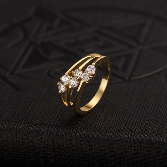 Elegant Six Zircon Ring