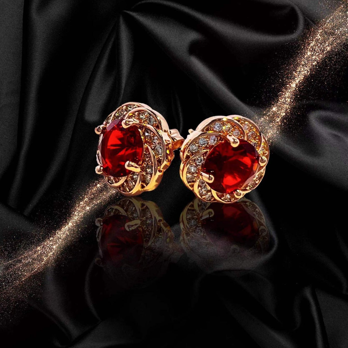 Korean Red Tourmaline Pendant Necklace