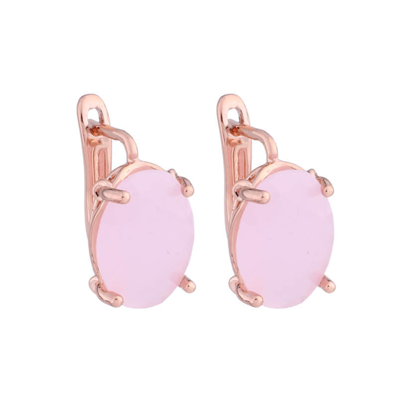 Romantic Retro Oval Earrings
