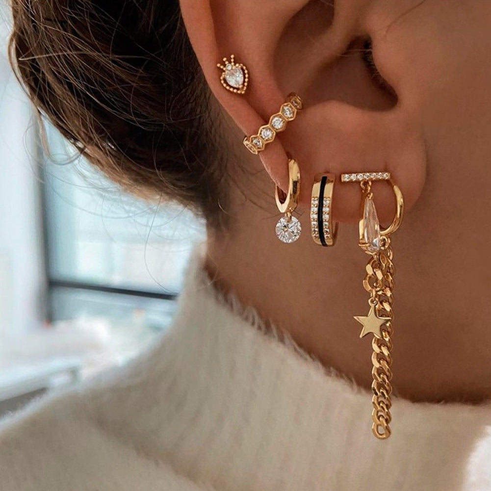 Elegant Sterling Silver Zircon Earrings