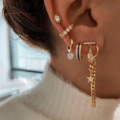Elegant Sterling Silver Zircon Earrings