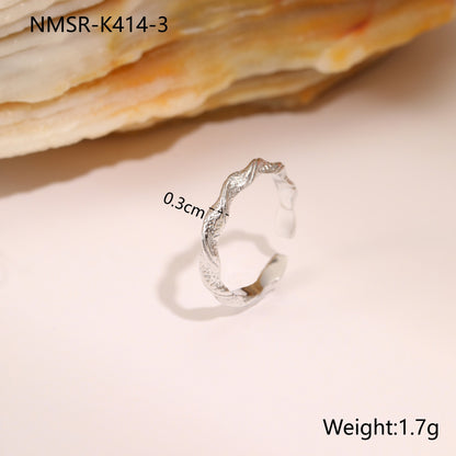 Geometric Hammer Open Ring