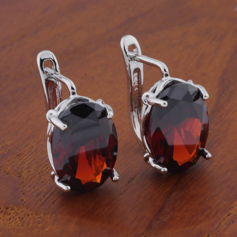 Romantic Retro Oval Earrings