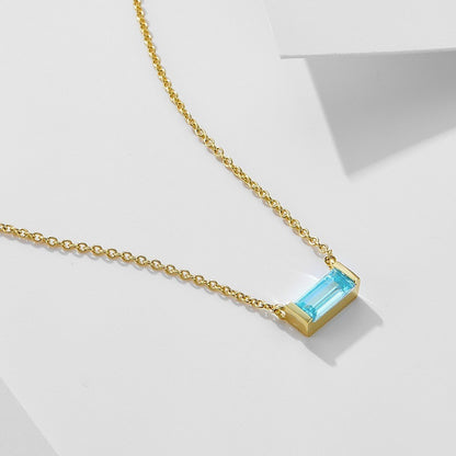 Twelve Birthstone Clavicle Necklace