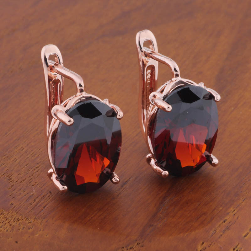 Romantic Retro Oval Earrings