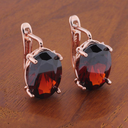 Romantic Retro Oval Earrings