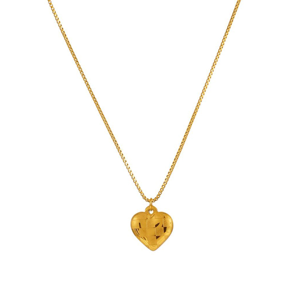 Elegant Heart Gold Necklace