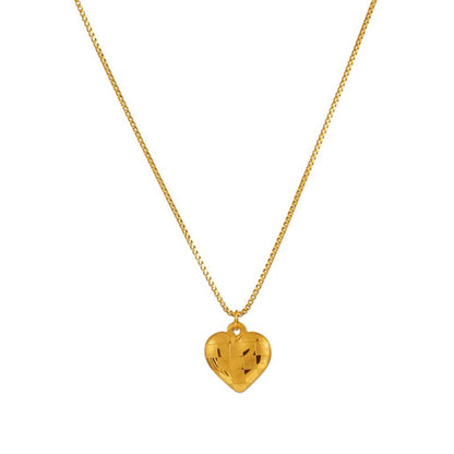 Elegant Heart Gold Necklace