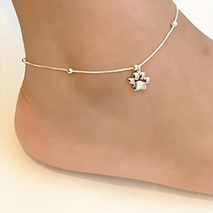 Bohemian Paw Print Anklet