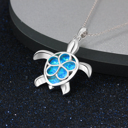 Cute Turtle Opal Necklace