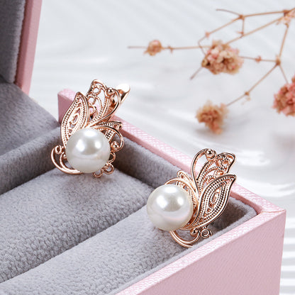 Personalized Butterfly Pearl Earrings