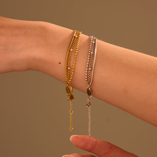 Elegant Zircon Inlaid Bracelet