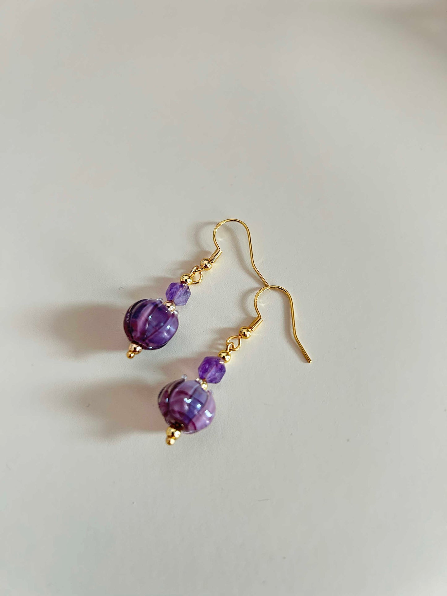 Elegant Purple Amethyst Earrings