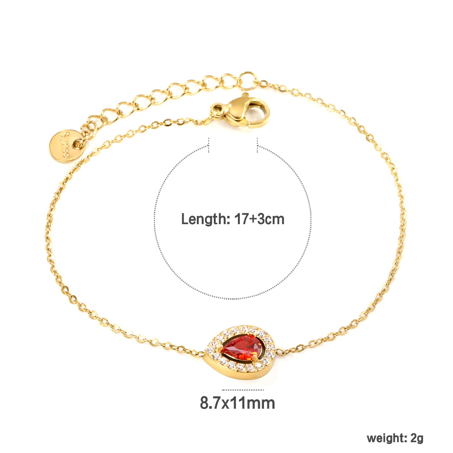 Elegant Round Drop Bracelet