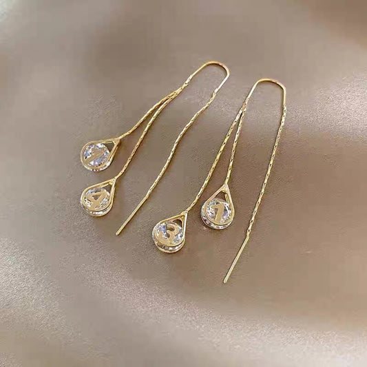 Elegant Zircon Water Drop Earrings