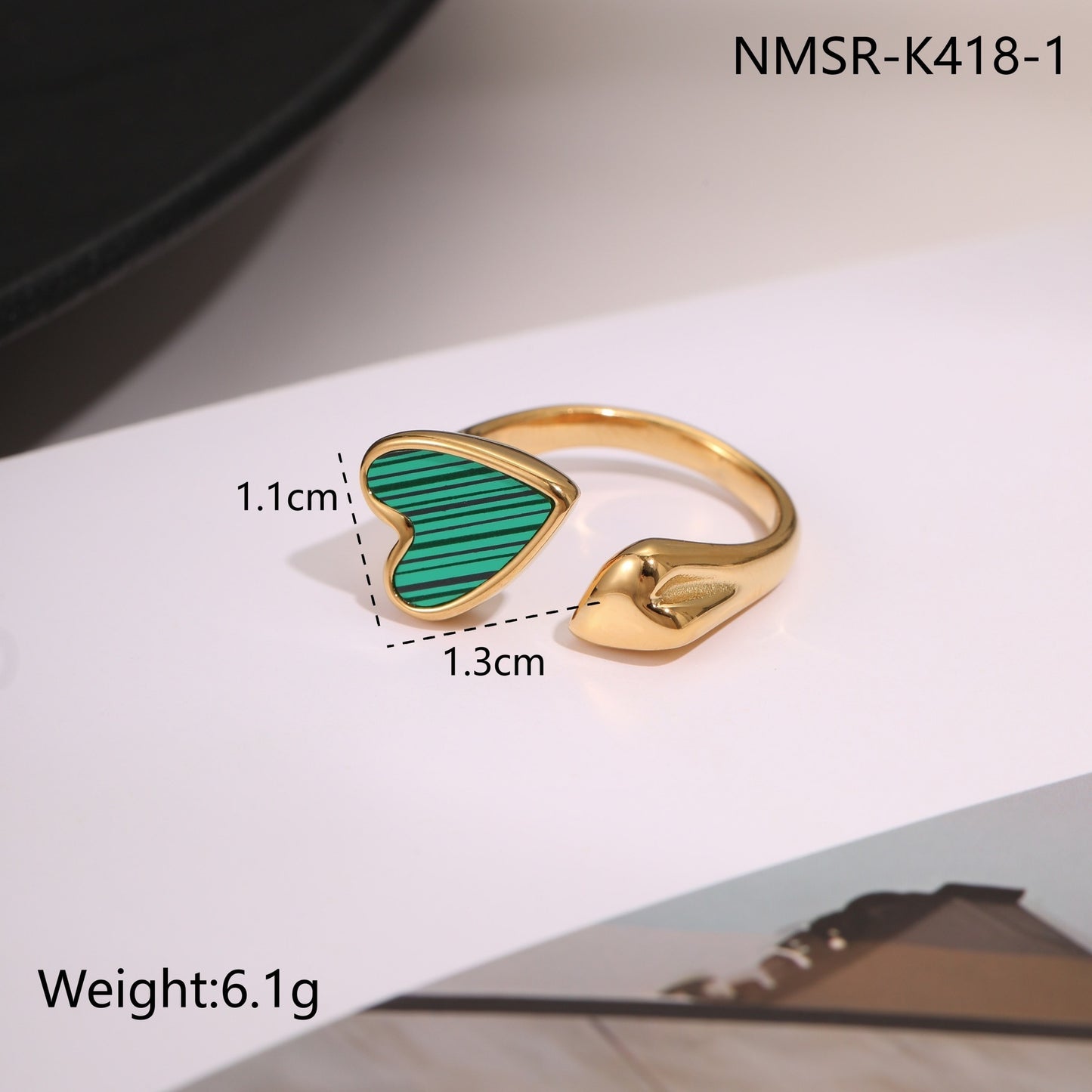 Geometric Open Titanium Ring