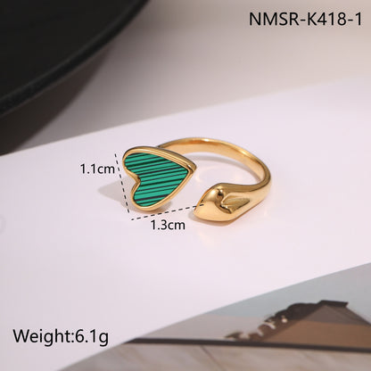 Geometric Open Titanium Ring