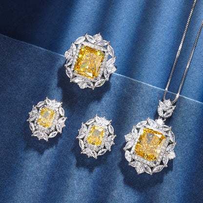 Elegant Yellow Diamond Pendant