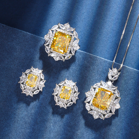 Elegant Yellow Diamond Pendant