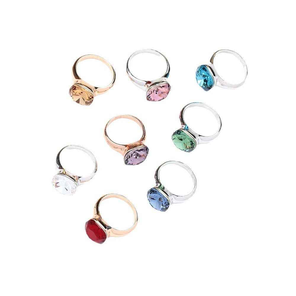 Classic Multi-Color Crystal Ring