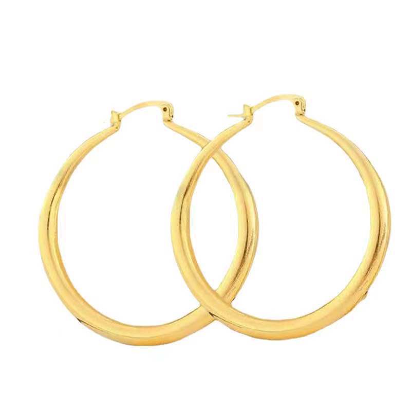 Glossy Big Circle Earrings