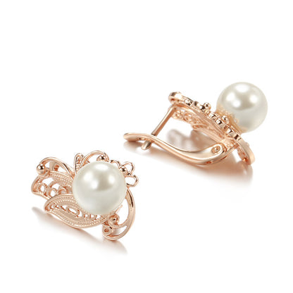 Personalized Butterfly Pearl Earrings