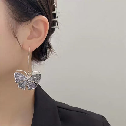 Retro Butterfly Pendant Earrings