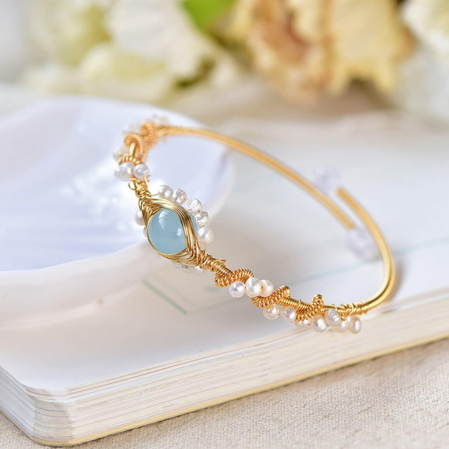 Vintage Pearl Braided Bracelet