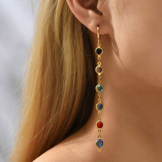 Colorful Crystal Beaded Earrings