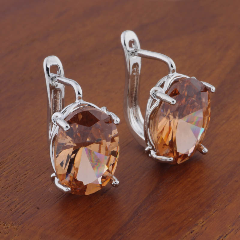 Romantic Retro Oval Earrings
