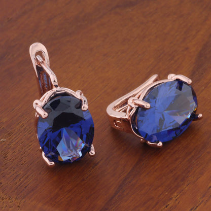 Romantic Retro Oval Earrings