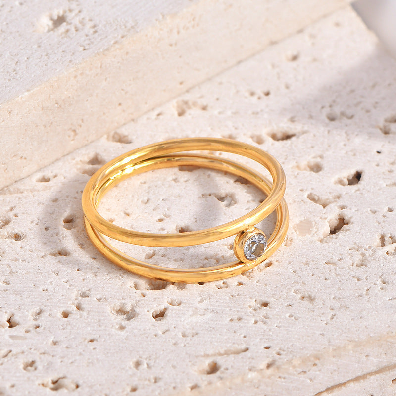 Elegant Titanium Steel Open Ring