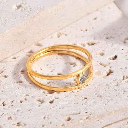 Elegant Titanium Steel Open Ring