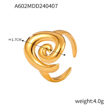 Spiral Twist Titanium Ring