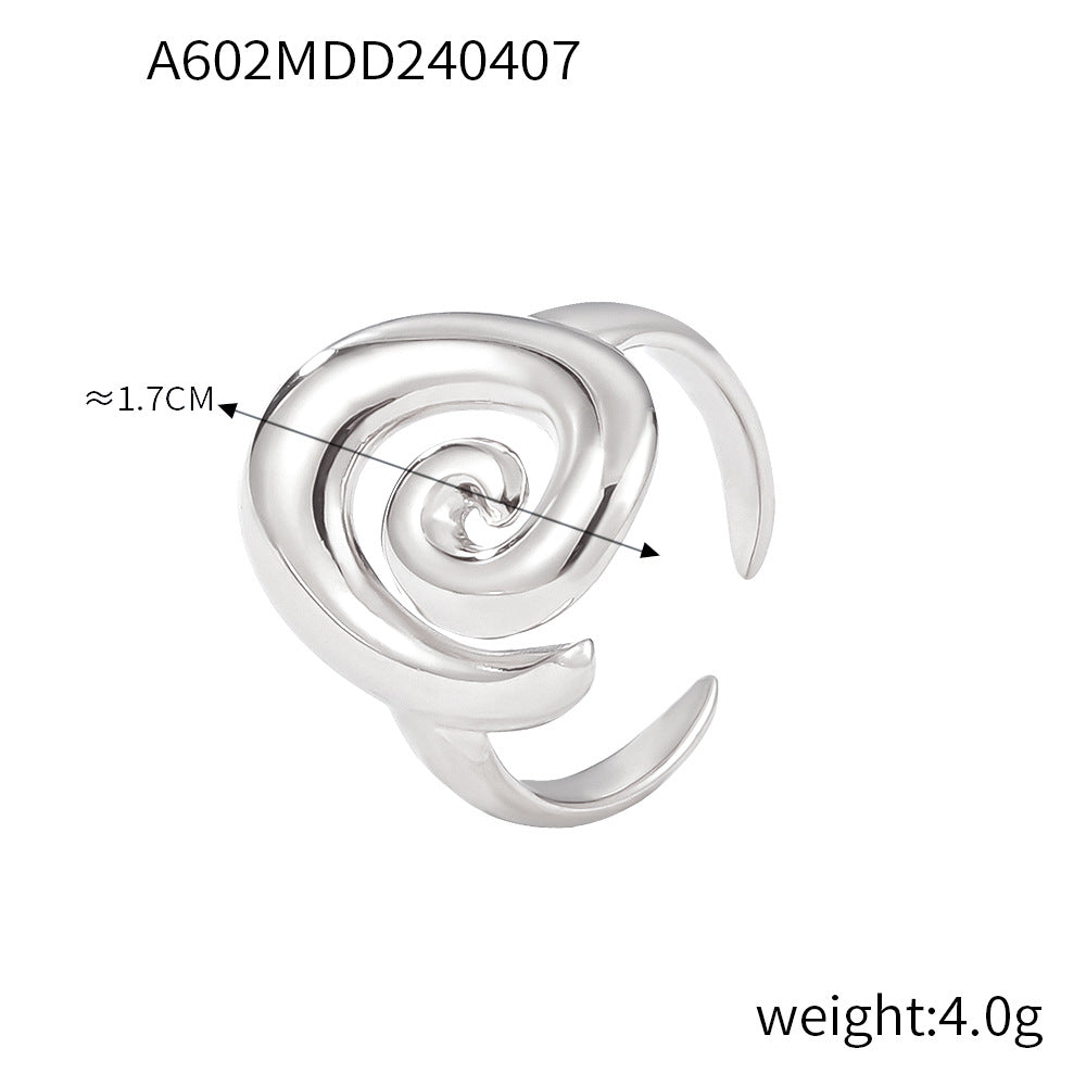 Spiral Twist Titanium Ring