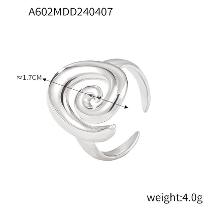 Spiral Twist Titanium Ring