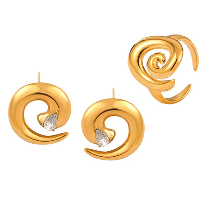 Spiral Twist Titanium Ring