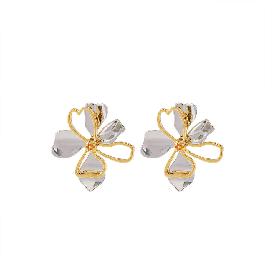 Vintage Gold Flower Earrings