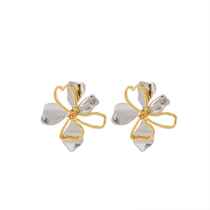 Vintage Gold Flower Earrings